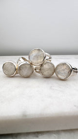 Mondstein Ring,  Silber925, verschiedene Größen, 49/51/53/55/61