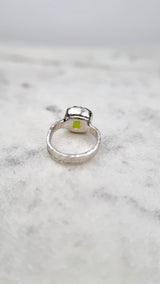 Bonbon Ring, hellgrün, Silber999, Größe 47