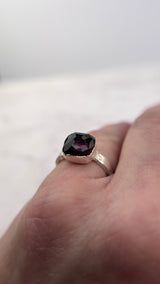 Ring with opals, silver, size 53