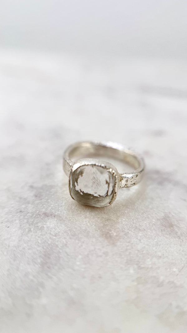 Bonbon Ring, klar, Silber999, Größe 51