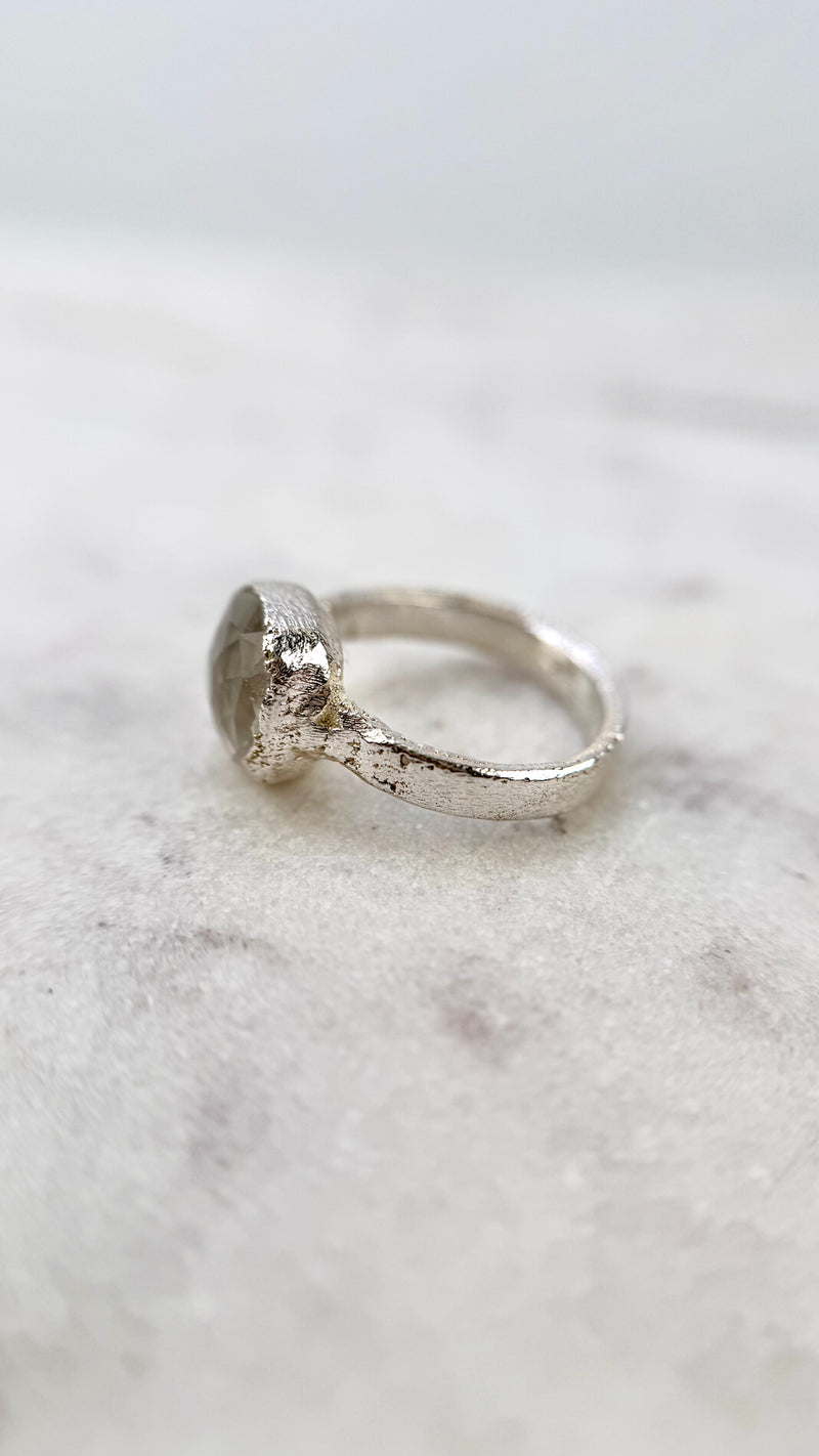 Bonbon Ring, klar, Silber999, Größe 51