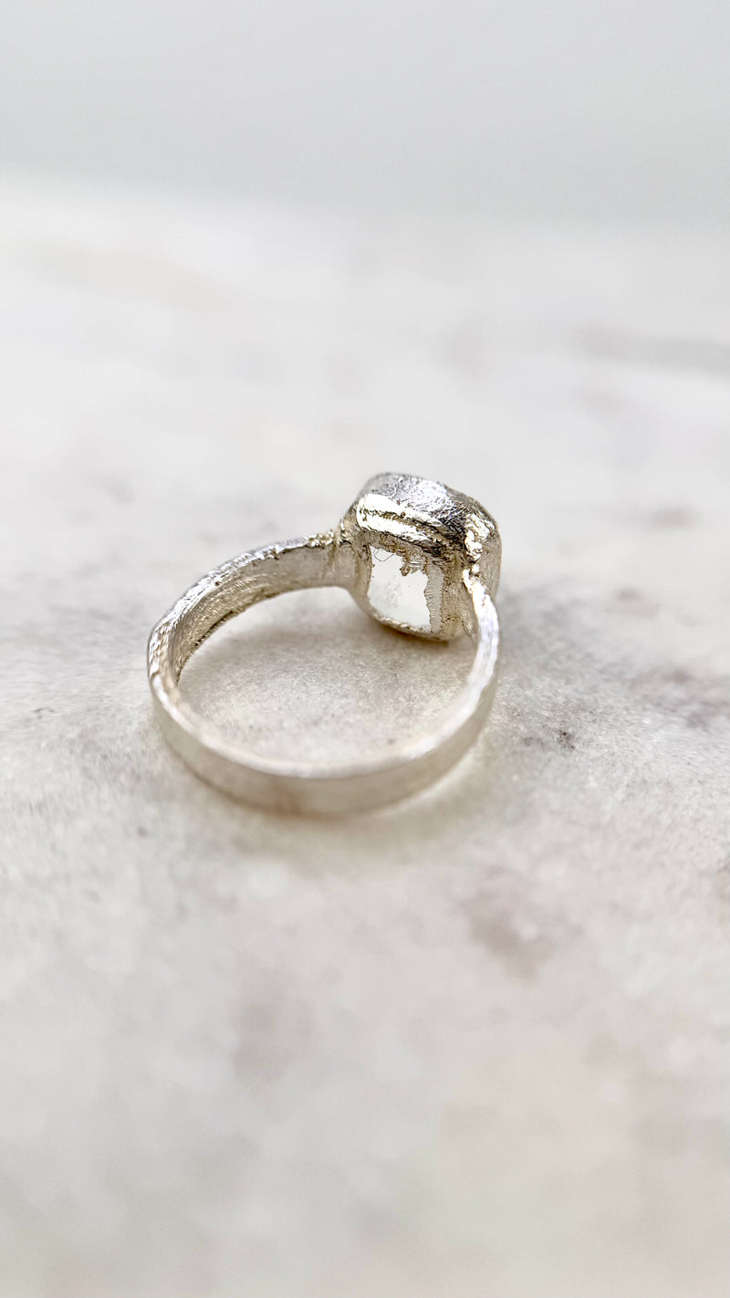 Bonbon Ring, klar, Silber999, Größe 51