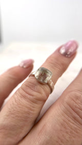 Bonbon Ring, klar, Silber999, Größe 51