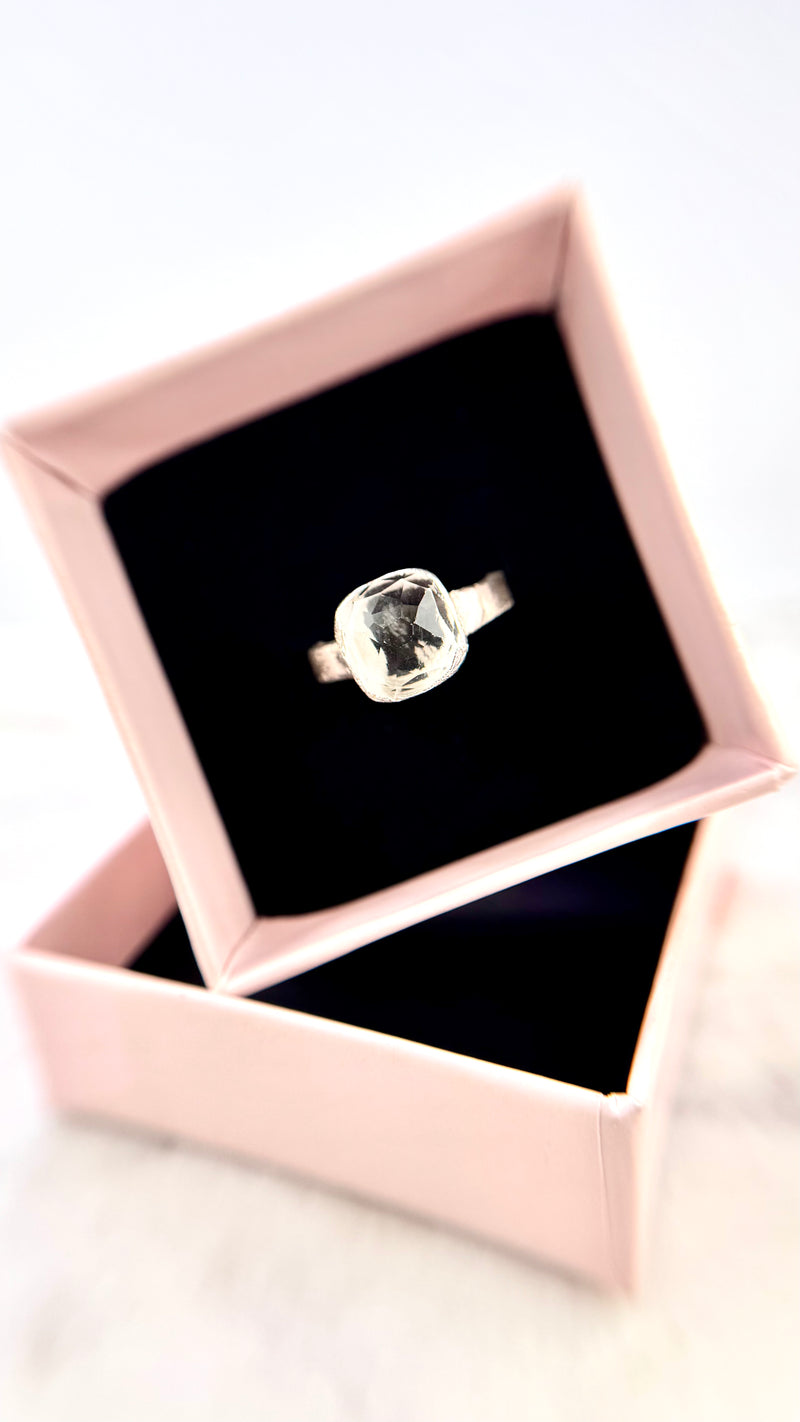 Bonbon Ring, klar, Silber999, Größe 51