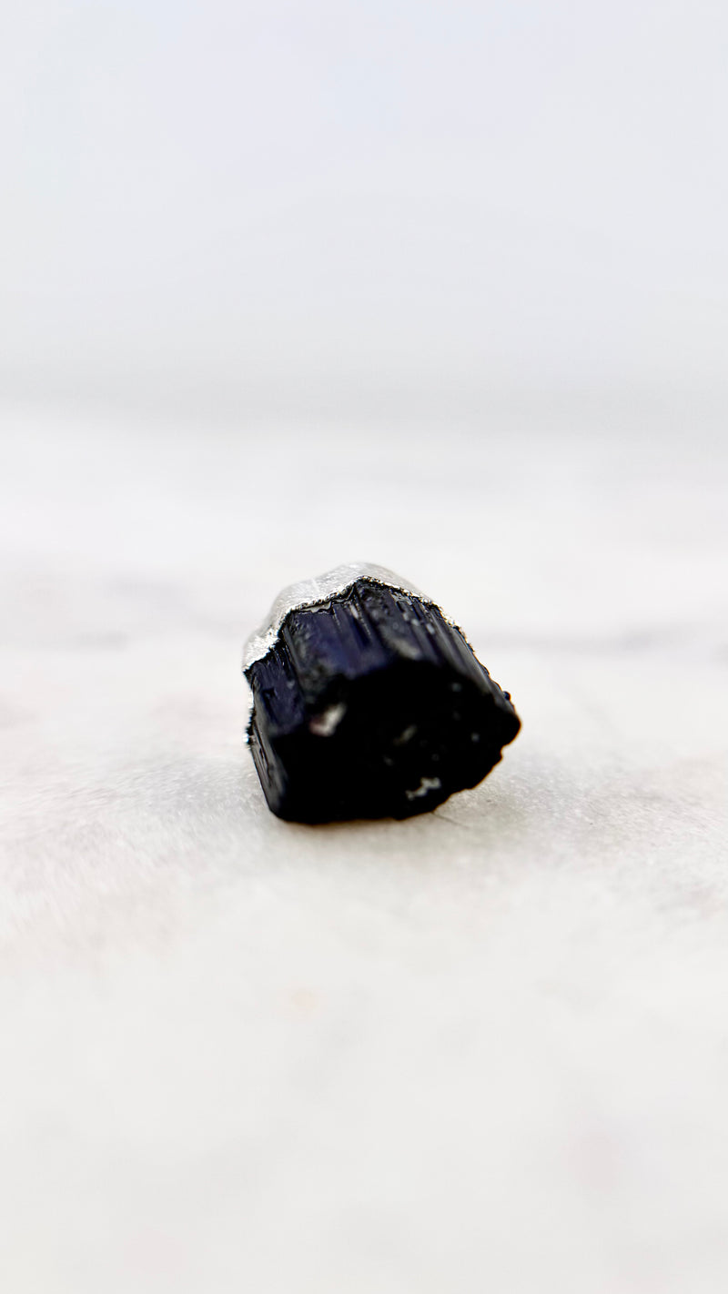 Anhänger schwarzer Turmalin (Schörl), Silber999