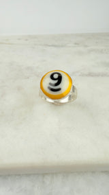 Ring with opals, silver, size 53
