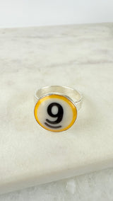 Ring with opals, silver, size 53