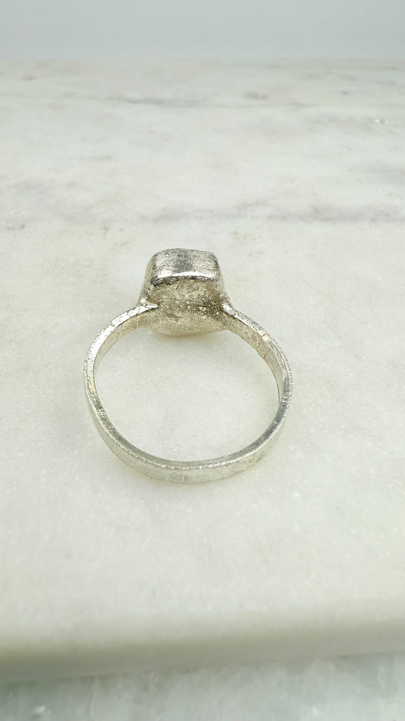 Ring australischer Opal, Silber, Größe 62