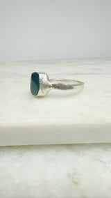 Ring australischer Opal, Silber, Größe 62