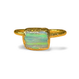 Ring Roh Opal aus Mexiko, Gold, Größe 60